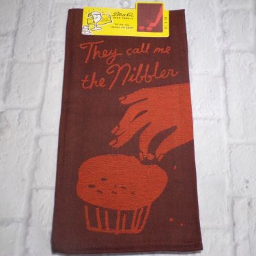 NEW Blue Q "They Call Me The Nibbler" Dish Towel 21" x 28" Absorbent 100% Cotton